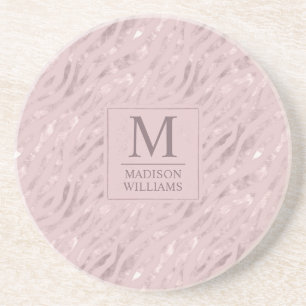 Porta-copos Padrão Rosa Pastel Dourado Brilho Rosa Personaliza