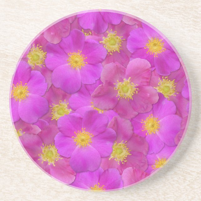 Porta-copos Padrão Selvagem de Rosa (Frente)