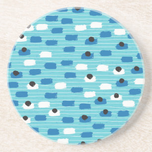 Porta-copos Padrão sem costura do curso do pincel, desenhado à