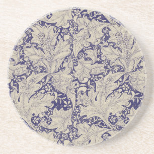 Porta-copos Padrão Wallflower Azul Antigo de William Morris