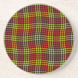 Porta-copos Padrão xadrezinho xadrez vermelho amarelo contínuo