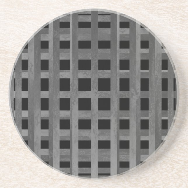 Porta-copos Padrões de Xadrez das Cinzas (Frente)