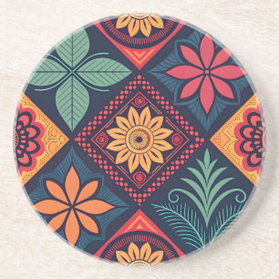 Porta-copos Padrões mágicos das flores