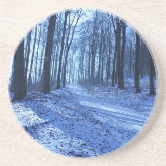 Porta-copos Paisagem azul do inverno