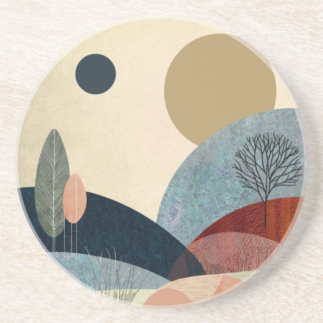 Porta-copos Paisagem de Colinas Fantasia (Frente)