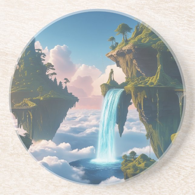 Porta-copos Paisaje de montañas flotantes (Frente)