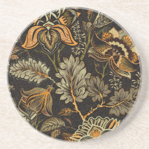 Porta-copos Paisley floral indiano, padrão étnico uniforme.