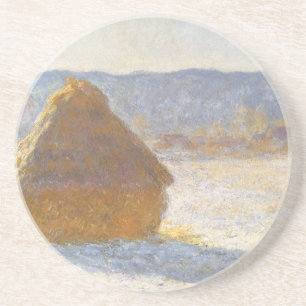 Porta-copos Palheiro de Manhã, Efeito de Neve por Claude Monet