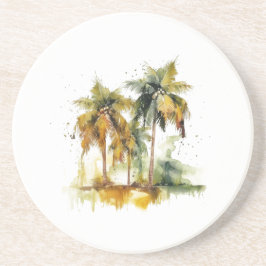 Porta-copos Palmeiras em trópicos verdes e amarelados