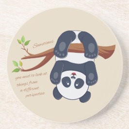 Porta-copos panda adorável pendurado de cabeça para baixo