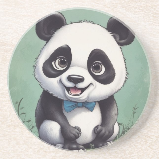 Porta-copos Panda Cartoon Drawing Art (Frente)