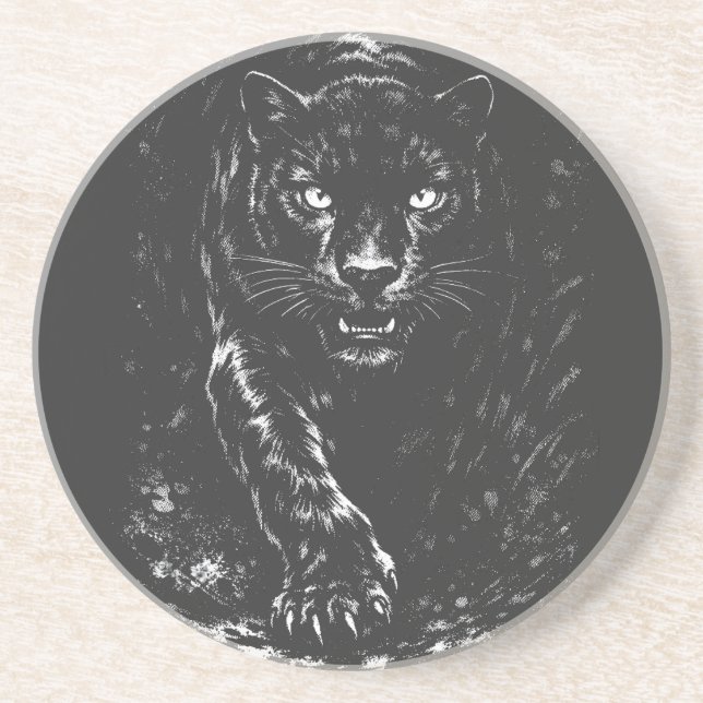 Porta-copos Pantera Negra — por BurnsInHell (Frente)