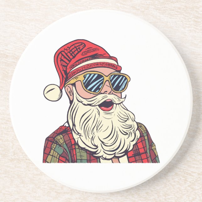 Porta-copos Papai Noel - Engraçado (Frente)