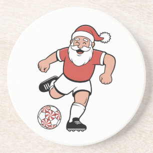 Porta-copos Papai Noel Jogando Futebol Natal Jogador Esporte