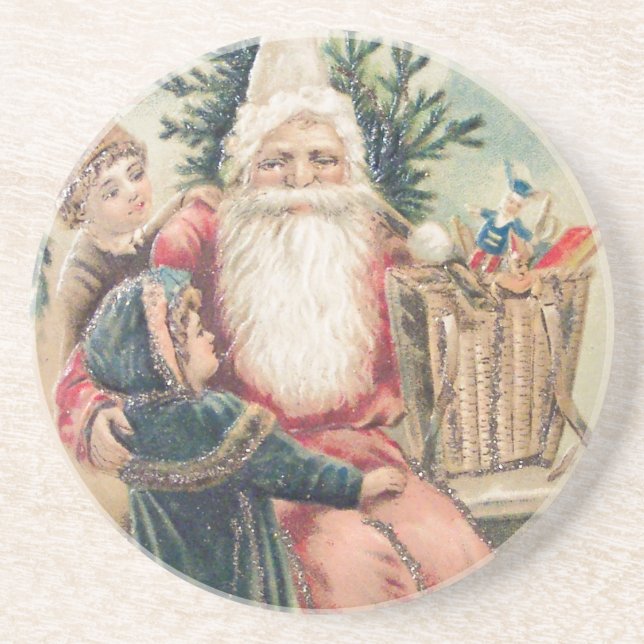 Porta-copos Papais noeis Feliz Natal (Frente)