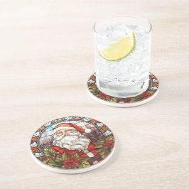 Porta-copos Papais noeis Vintage Poinsettia Vidro Retido Feria