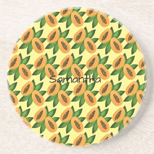 Porta-copos Papel de enrolamento de Frutas da Papaya (Frente)