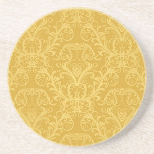 Porta-copos Papel de parede floral dourado luxuoso