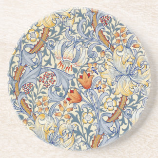 Porta-copos Papel de parede vitoriano Gold Lily de William Mor