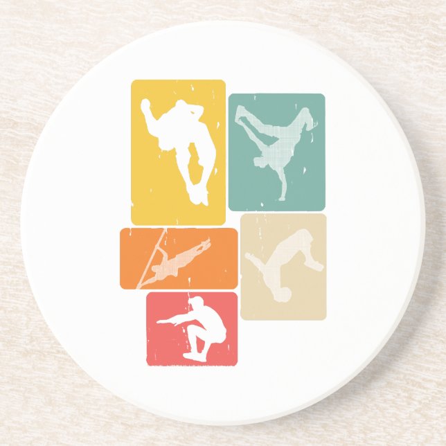 Porta-copos Parkour Freerunner Traceur Retro Freerunning (Frente)