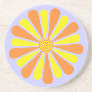 Porta-copos Partículas de energia, pétalas de laranja e amarel