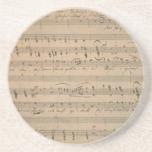 Porta-copos Partitura Antiga de Música, Canção do Velho Homem,