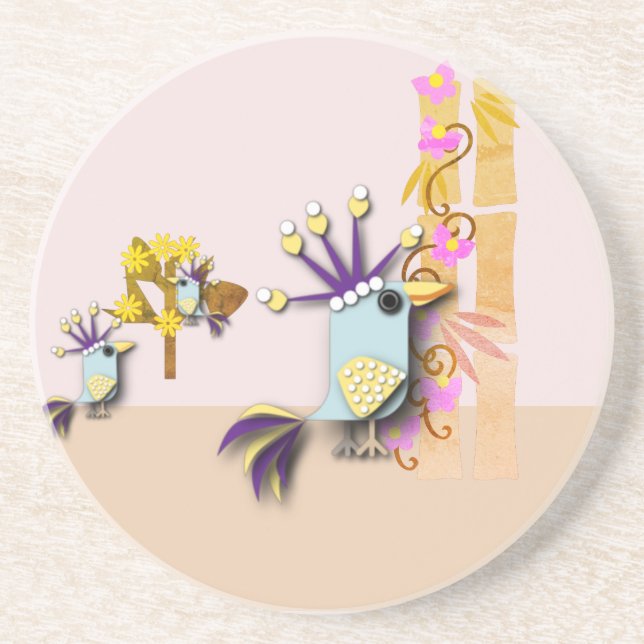 Porta-copos Pássaro Engraçado (Frente)