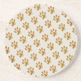 Porta-copos Patas Fofas Marrom Dourado