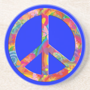 Porta-copos Paz de flower power real