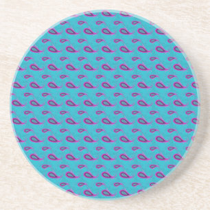 Porta-copos Peacock Blue Paisley