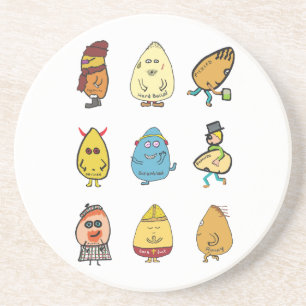 Porta-copos Peças de Ovo Engraçadas