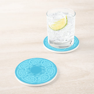 Porta-copos Peixe de Entrelaçamento Celta em Azul