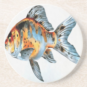 Porta-copos Peixes dourados do Shubunkin Azul e Laranja