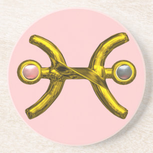 Porta-copos PEIXES DOURADOS ZODIAC BIRTHDAY JEWEL cor-de-rosa