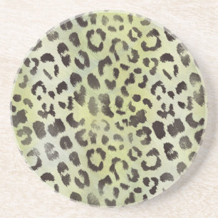 Porta-copos Pele de leopardo em verde lima tangerina