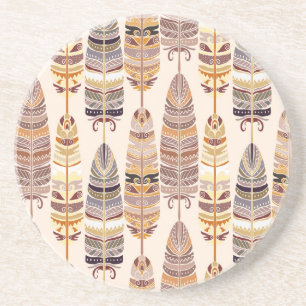 Porta-copos Penas de Boho: Padrão Tribal Sem Costura