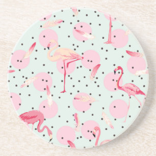 Porta-copos Penas do flamingo em bolinhas