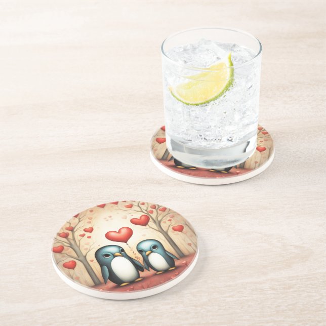 Porta-copos Penguin Love 3 (Lateral)