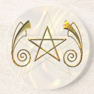 Porta-copos Pentacle Goldtone