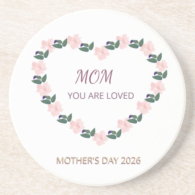 Porta-copos Peony Heart Tribute for Mom (Frente)