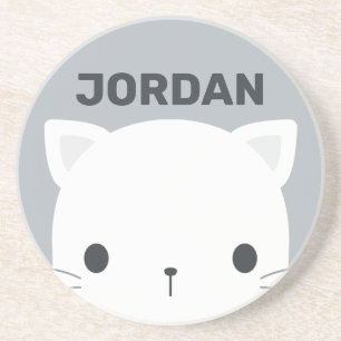 Porta-copos Pequeno Gato Bonito com Nome Personalizado