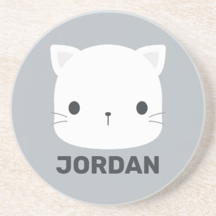Porta-copos Pequeno Gato Bonito com Nome Personalizado