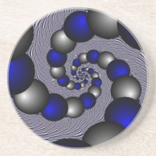 Porta-copos Pérolas De Prata E Azul Ao Infinito