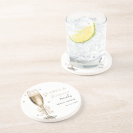 Porta-copos Pérolas & Prosecco  Chá de noiva