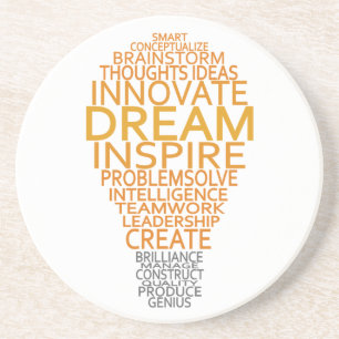 Porta copos personalizada da lâmpada inspiradora