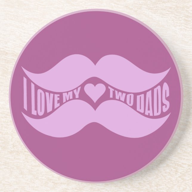 Porta copos personalizada de bigodes cor-de-rosa (Frente)
