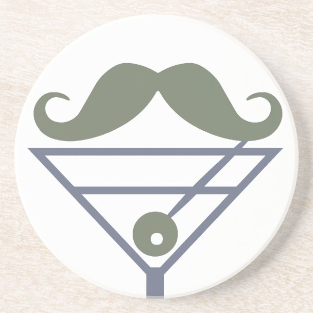 Porta copos personalizada de Martini Mustache (Frente)