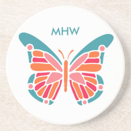 Porta copos personalizada de monograma da Borbolet