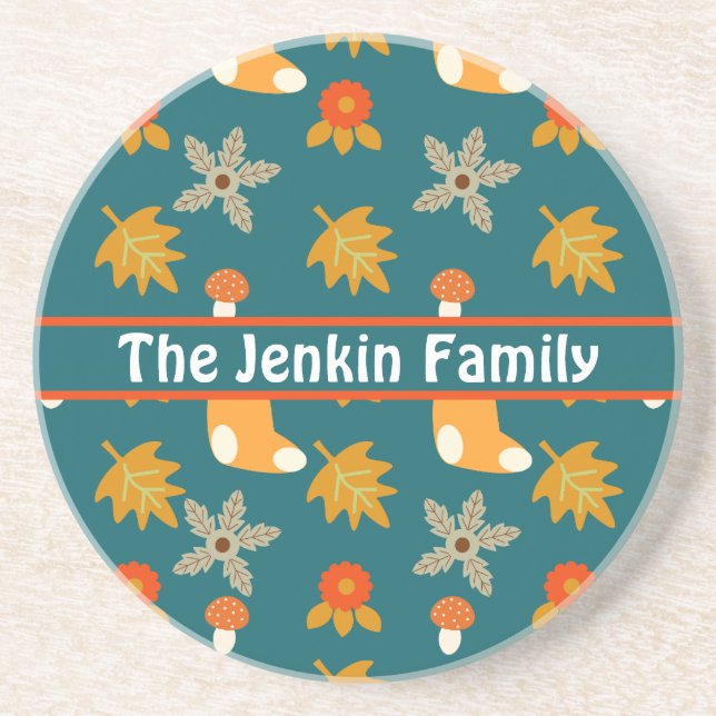 Porta copos Personalizada de outono (Frente)