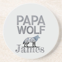Personalizado Papa Wolf Nature Silhouette